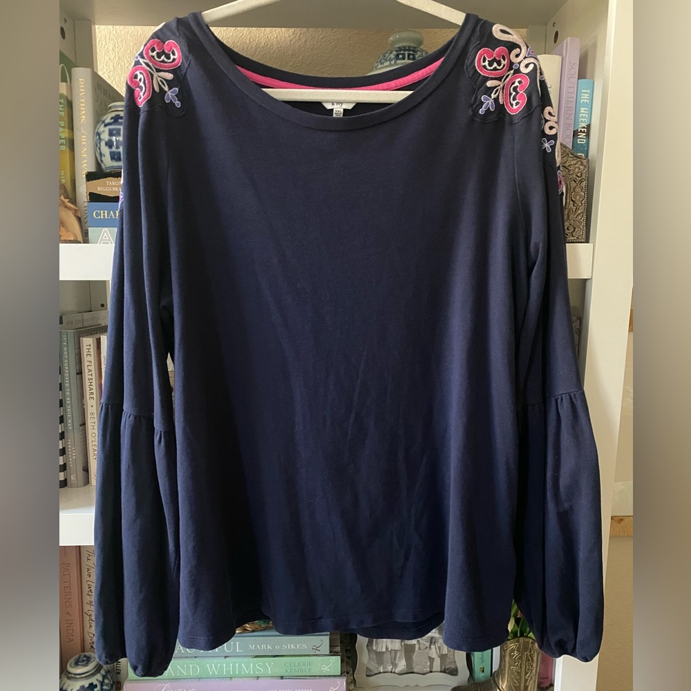 Crown & Ivy Embroidered Blouse